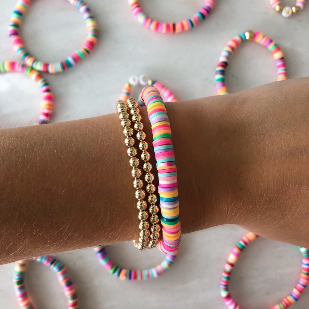 Rainbow bead bracelet